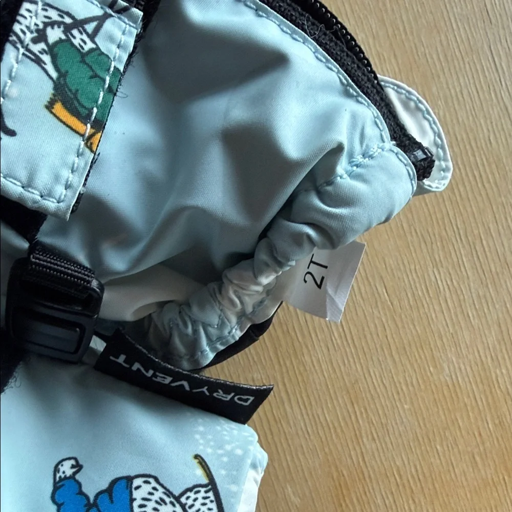 The North Face Kids' Black and Light Blue Snow Pants